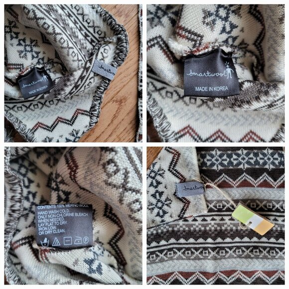 NWT Smartwool Hat and Scarf Set Beanie Hat with Ear Flaps Merino Wool - Picture 11 of 15